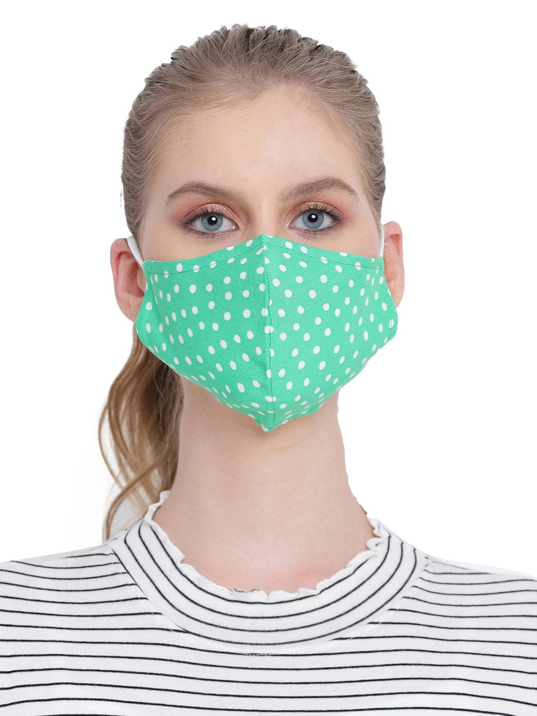 Polka Dot Printed Women Face Masks For Daily Use