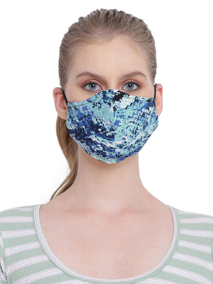 Polka Black Lurex Print Women Face Masks For Protection