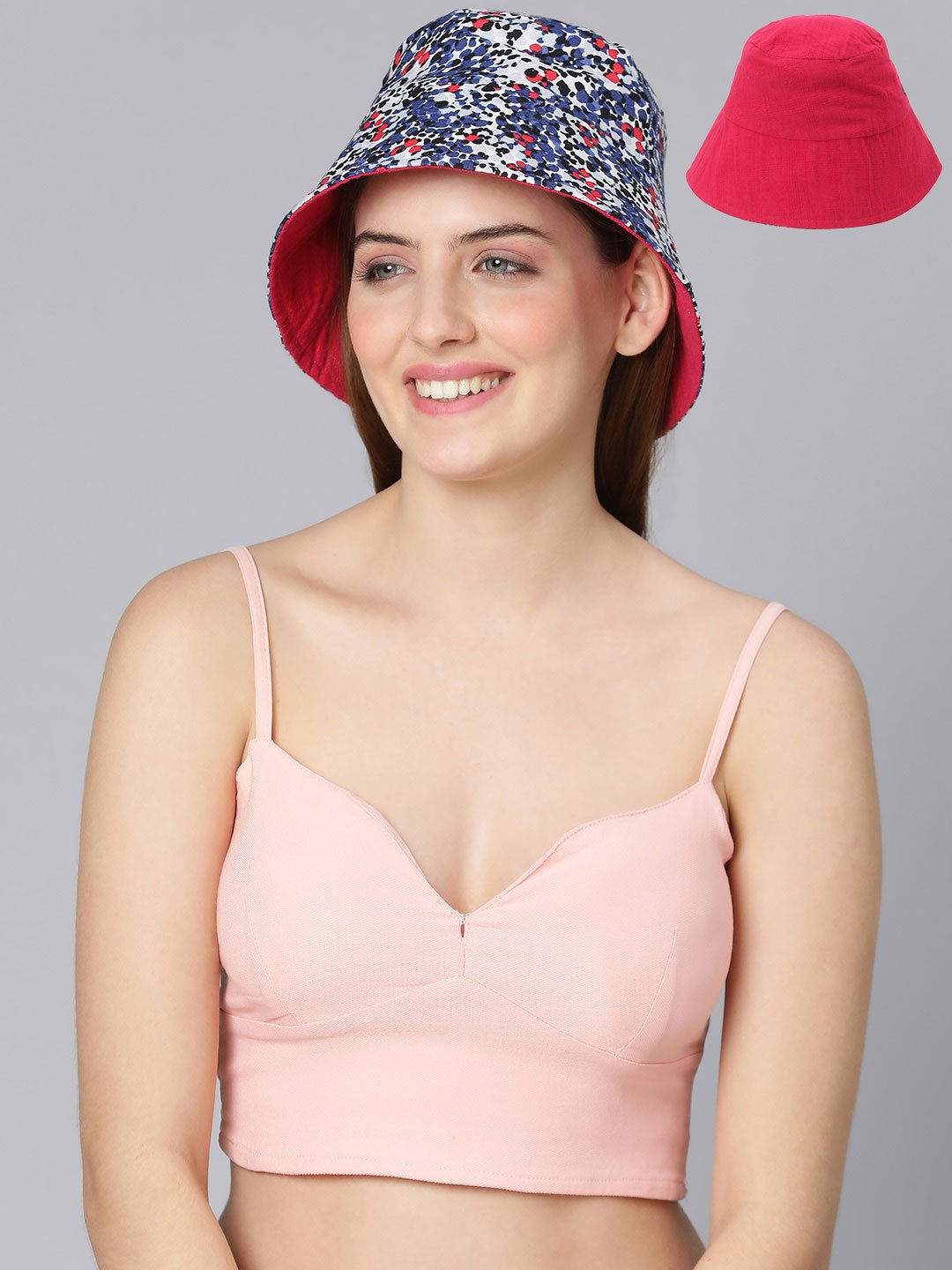 Spruce Modern Reversible Pink Women Bucket Hat For Style