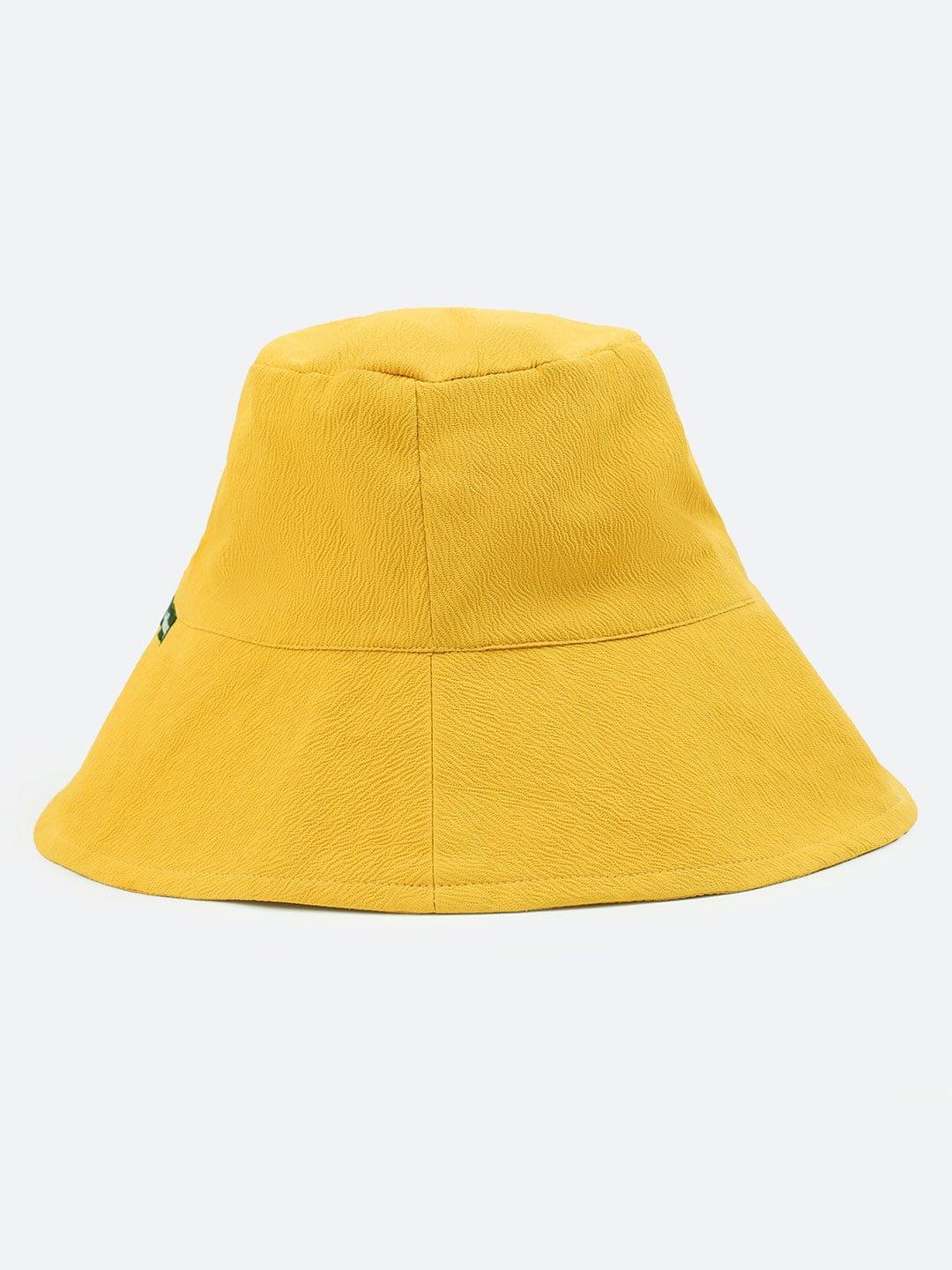 Yellow Women Cotton Bucket Hat For Bright Summer Days