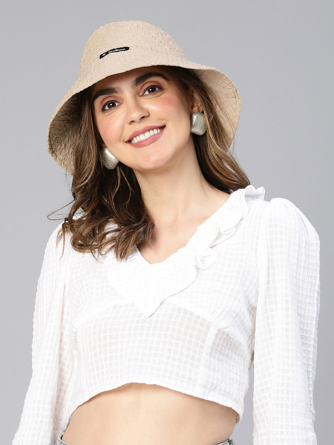 Notch Beige Women Bucket Hat For Trendy Look Today