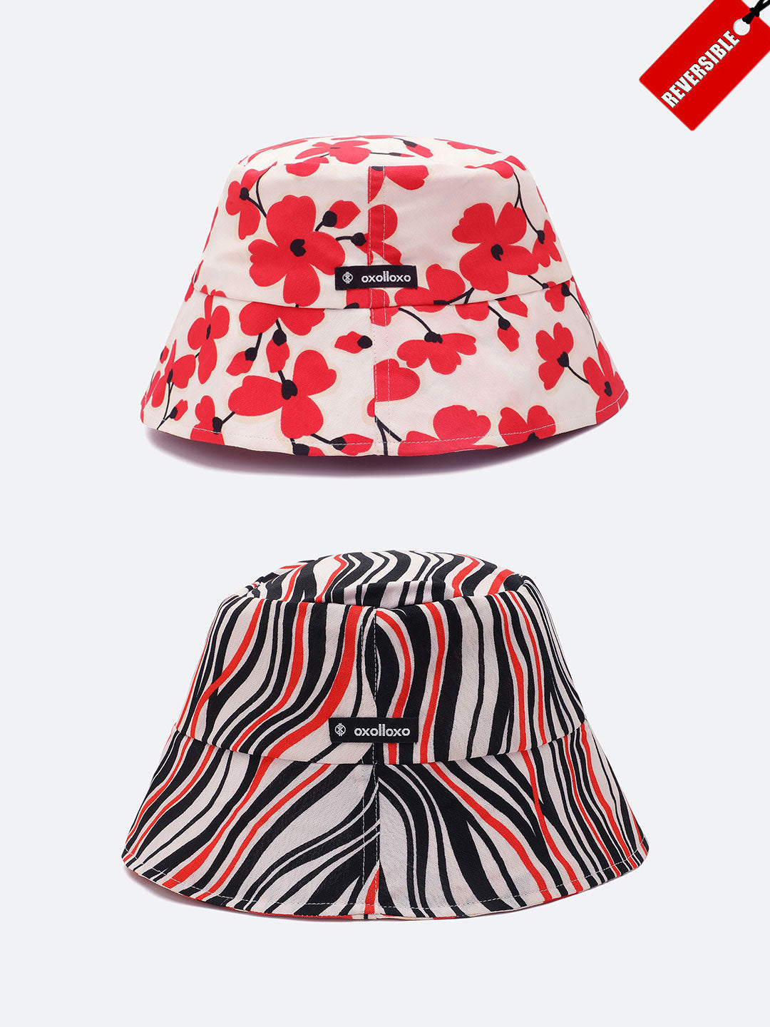 Creative Floral Printed Reversible Women Bucket Hat For You