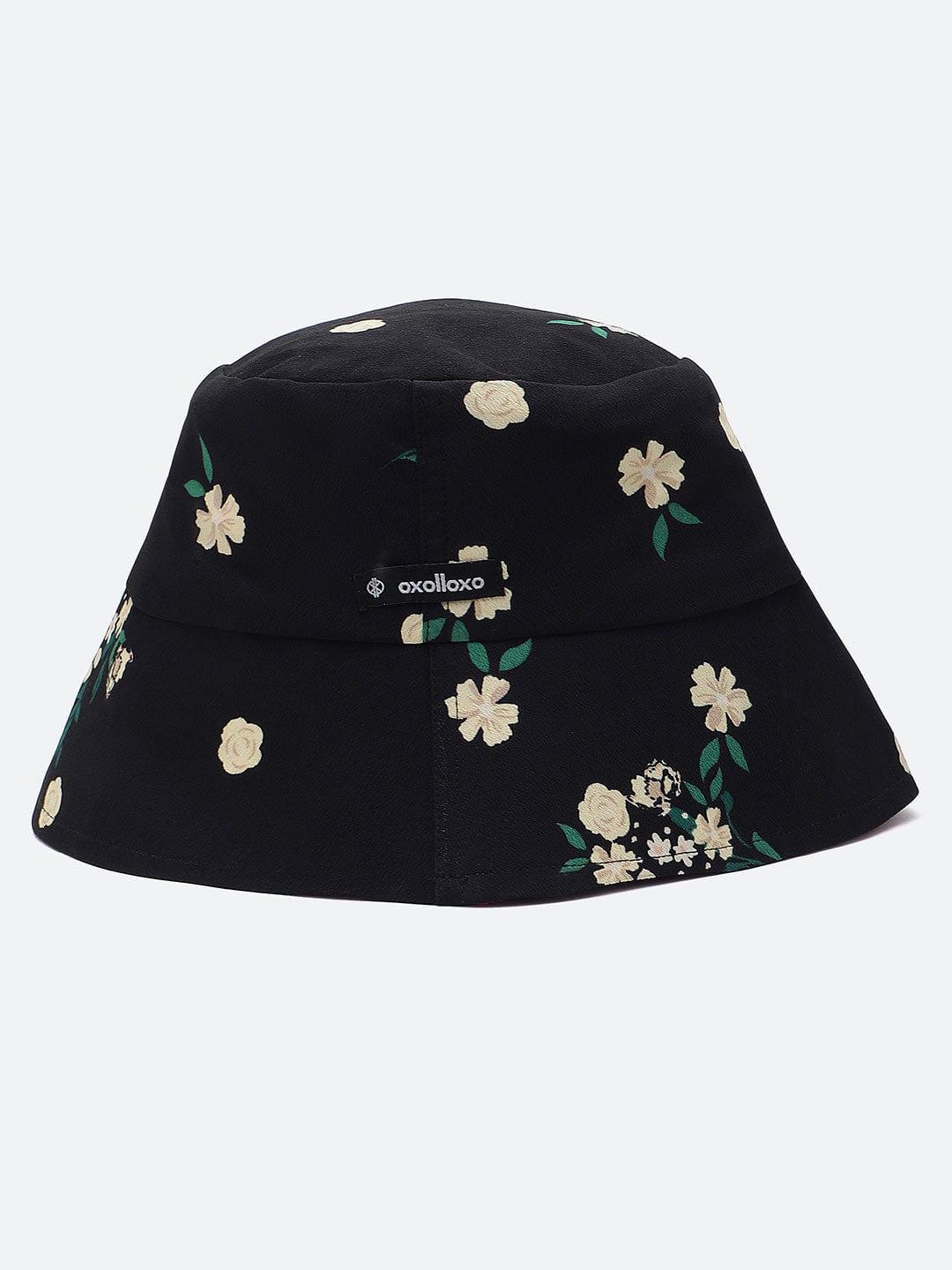 Hot Colored Floral Print Reversible Women Bucket Hat Available