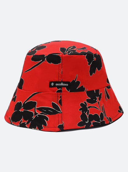 Hot Colored Floral Print Reversible Women Bucket Hat Available