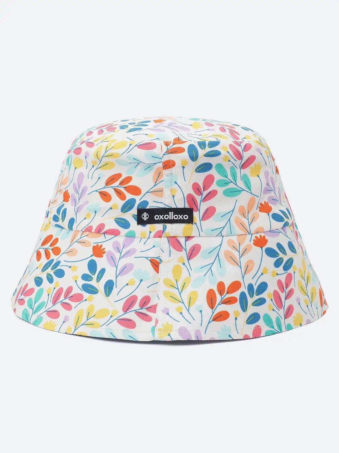 Prompted Floral Print Reversible Women Bucket Hat For Fun