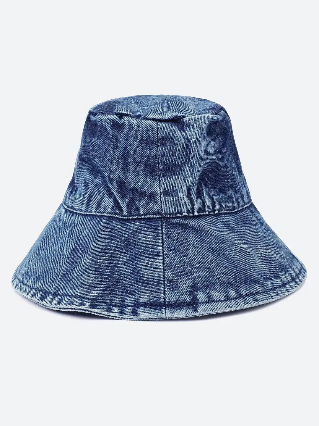 Trendy Blue Solid Women Cotton Bucket Hat For Summer