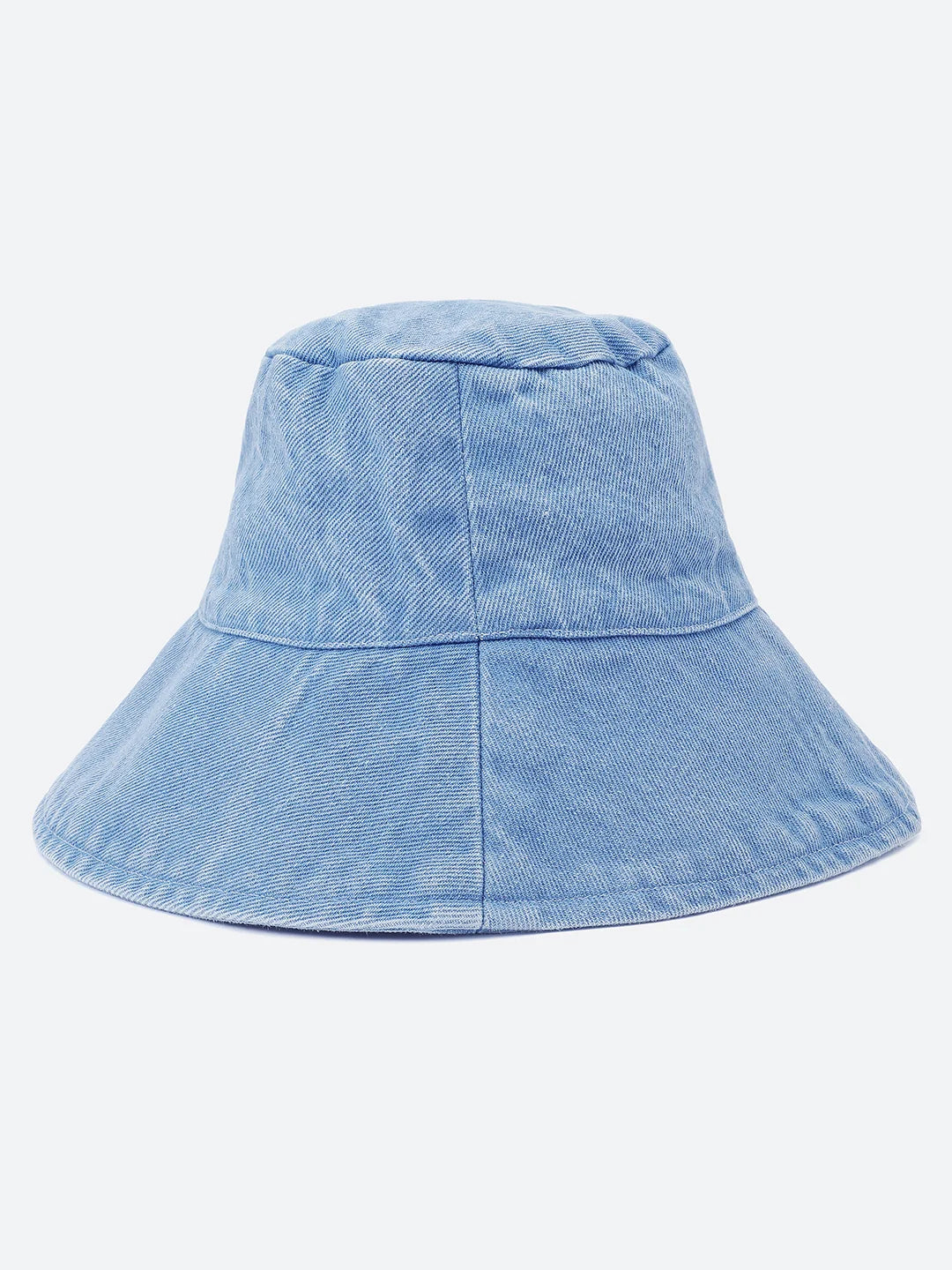 Hype Light Blue Solid Women Cotton Bucket Hat For You