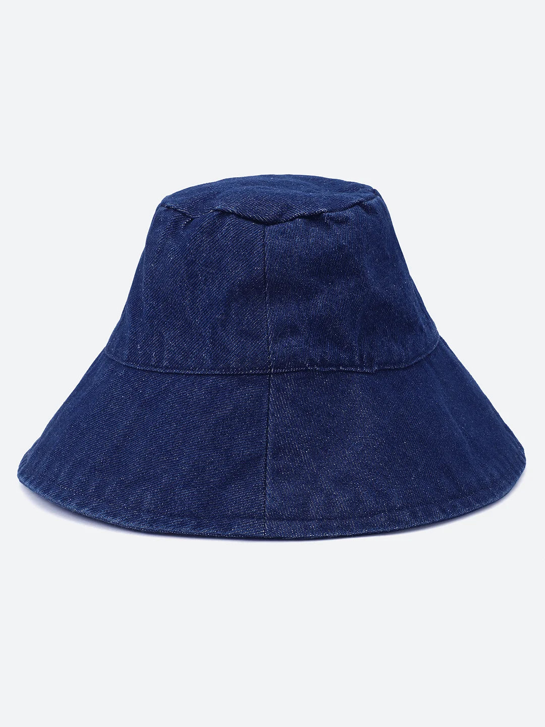 Daring Dark Blue Solid Women Cotton Bucket Hat Today