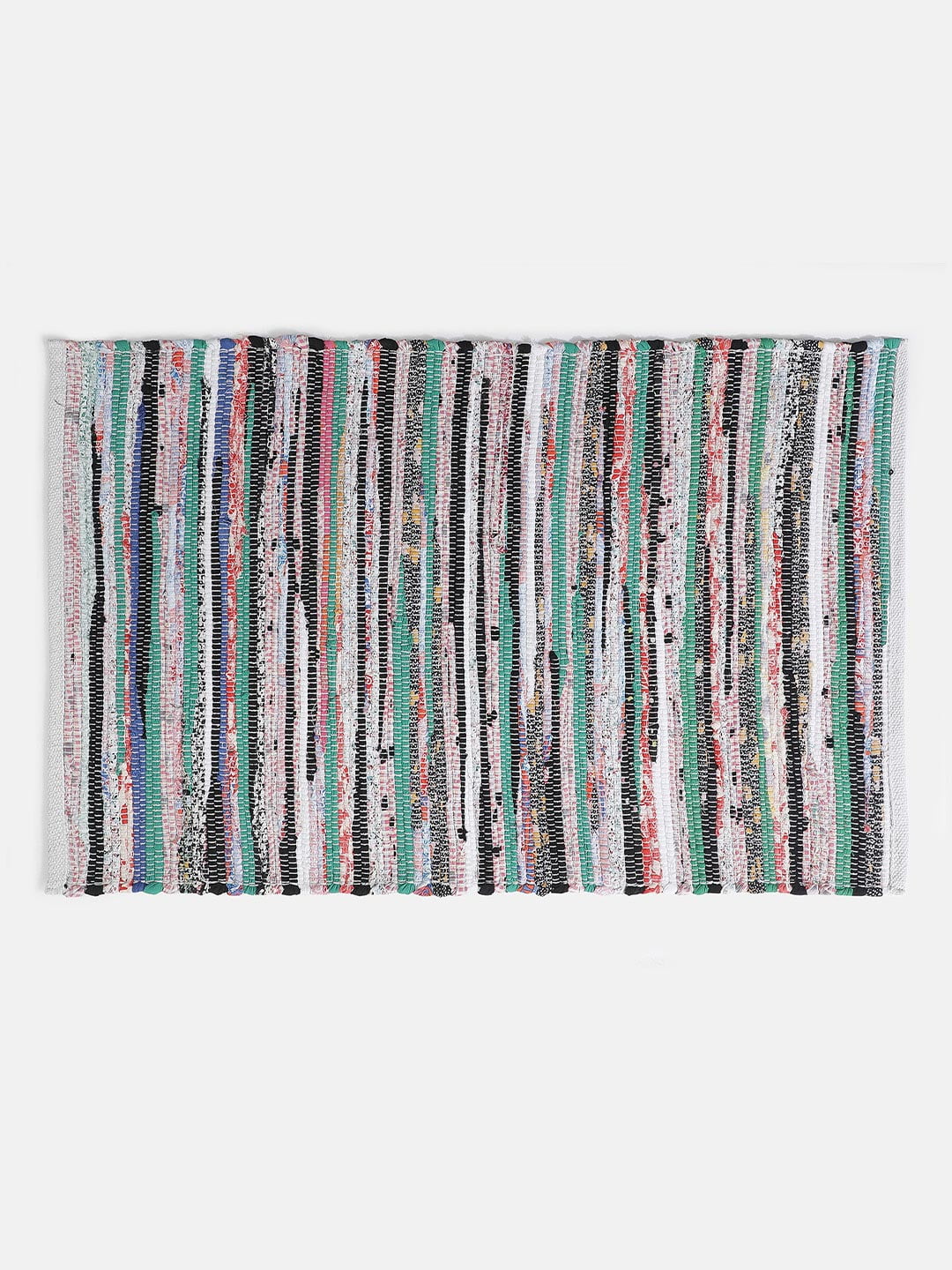 Mix Colors Rectangle Shape Cotton Rug For Vibrant Feel