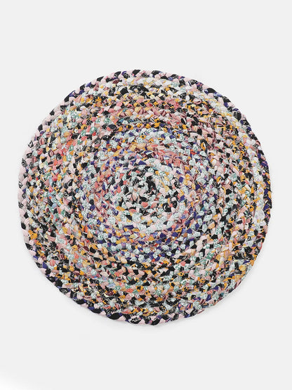 Audrey Multicolored Round Shape Cotton Rug For Stylish Look