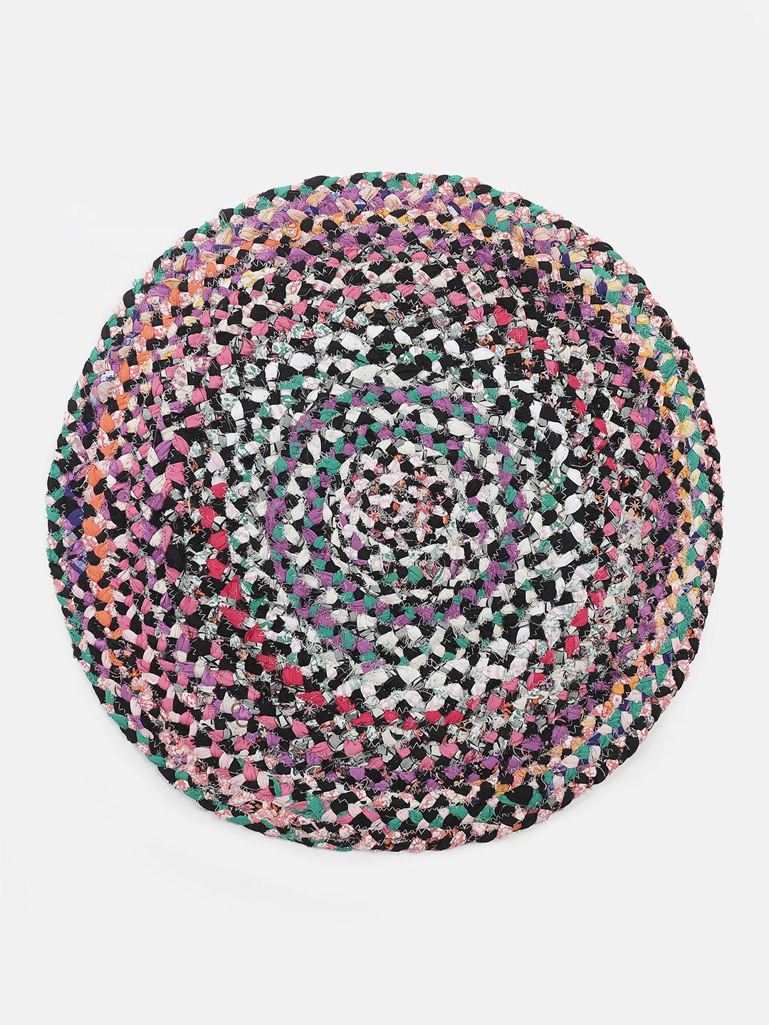 Young Colored Round Shape Cotton Rug For Kids Room