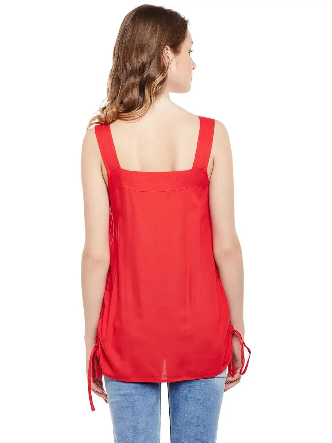 Oxblood Lace Tie Detail Top - oxolloxo