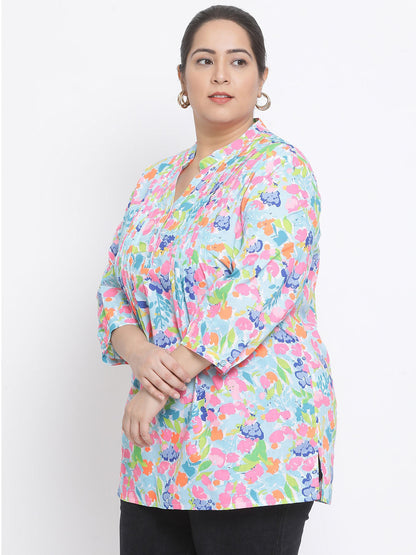 Neon Charismatic Plus Size Women Tunic For Vibrant Style