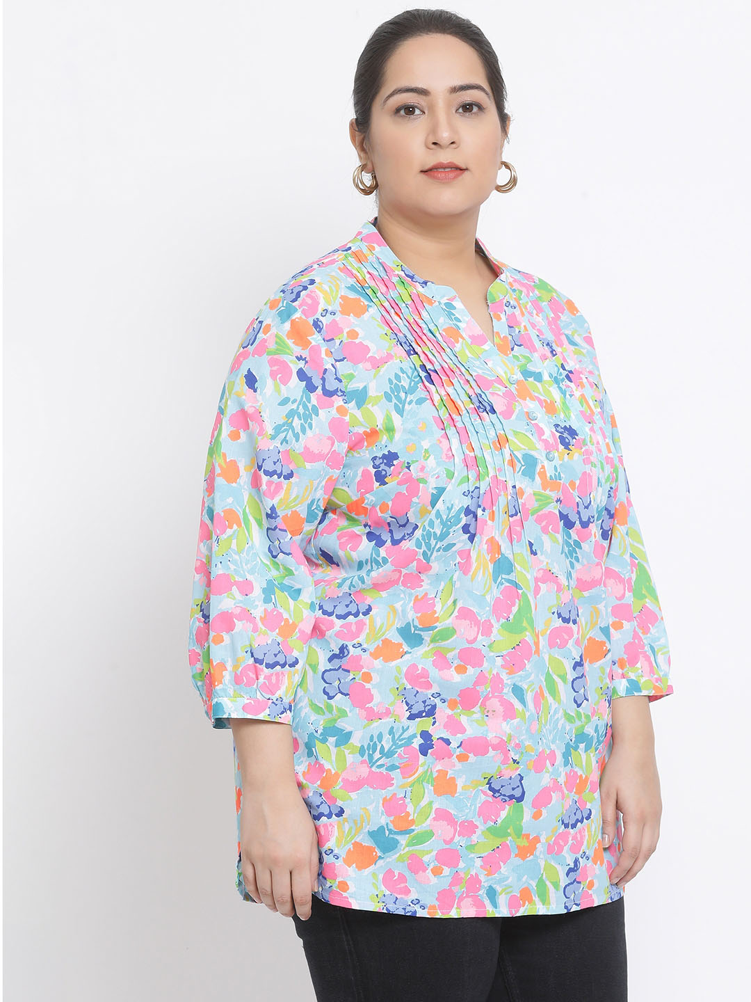 Neon Charismatic Plus Size Women Tunic For Vibrant Style