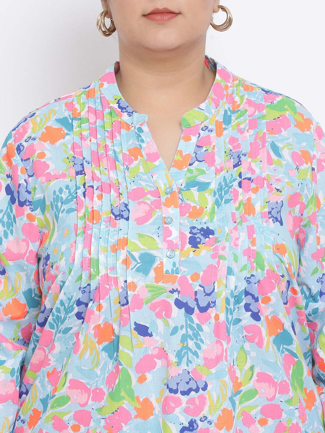 Neon Charismatic Plus Size Women Tunic For Vibrant Style