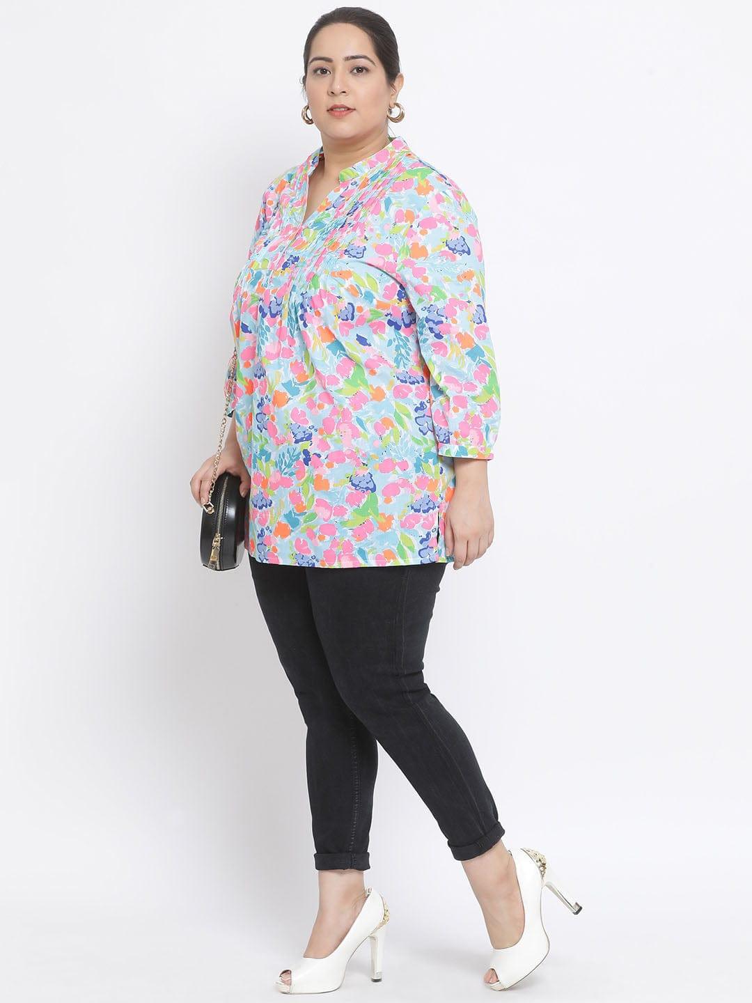 Neon Charismatic Plus Size Women Pluszi Tunic For Vibrant Style