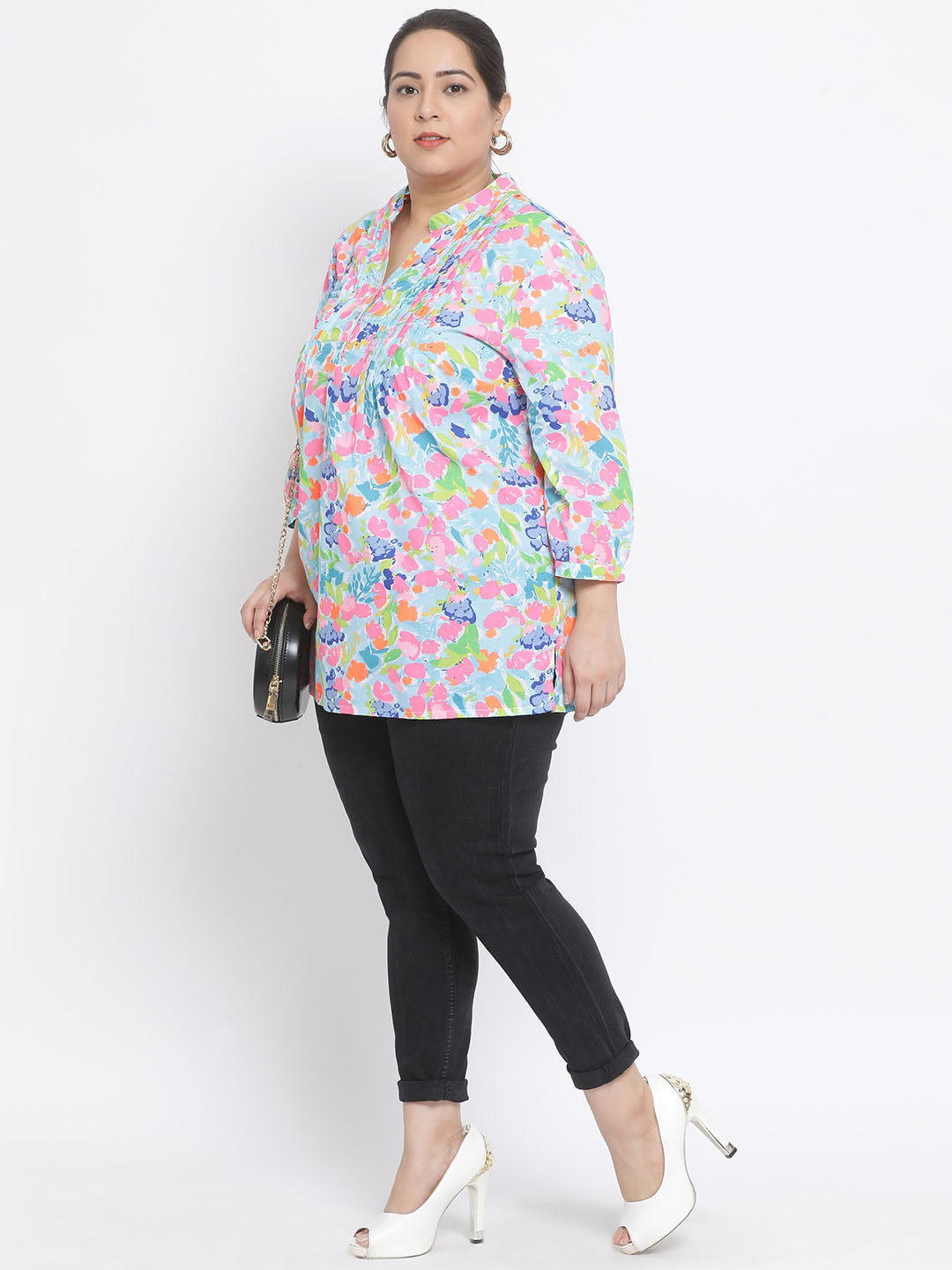 Neon Charismatic Plus Size Women Tunic For Vibrant Style