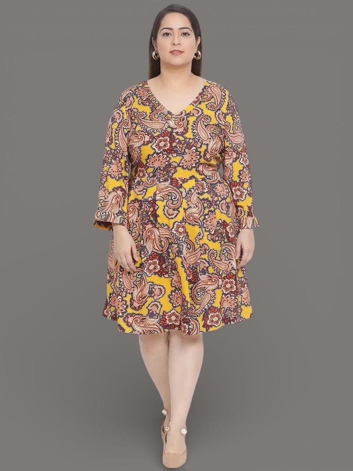 Plus Size Women Dress Floral Print