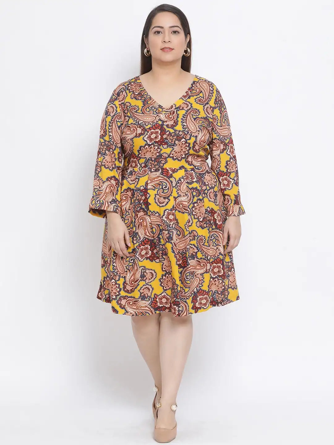 Floral Future Plus Size Women Dress For Spring Wear