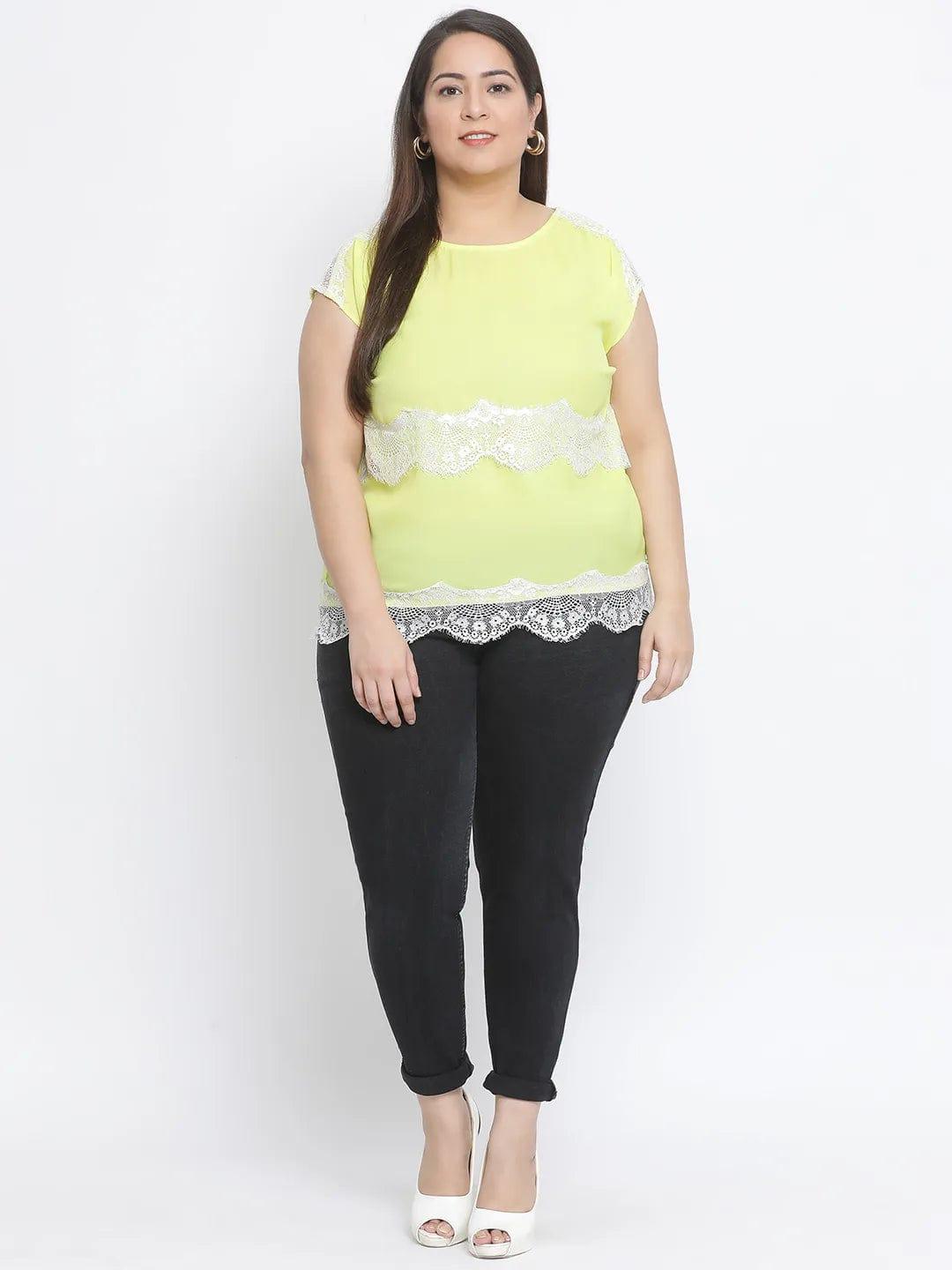 Sunshine Watch Lace Plus Size Women Top