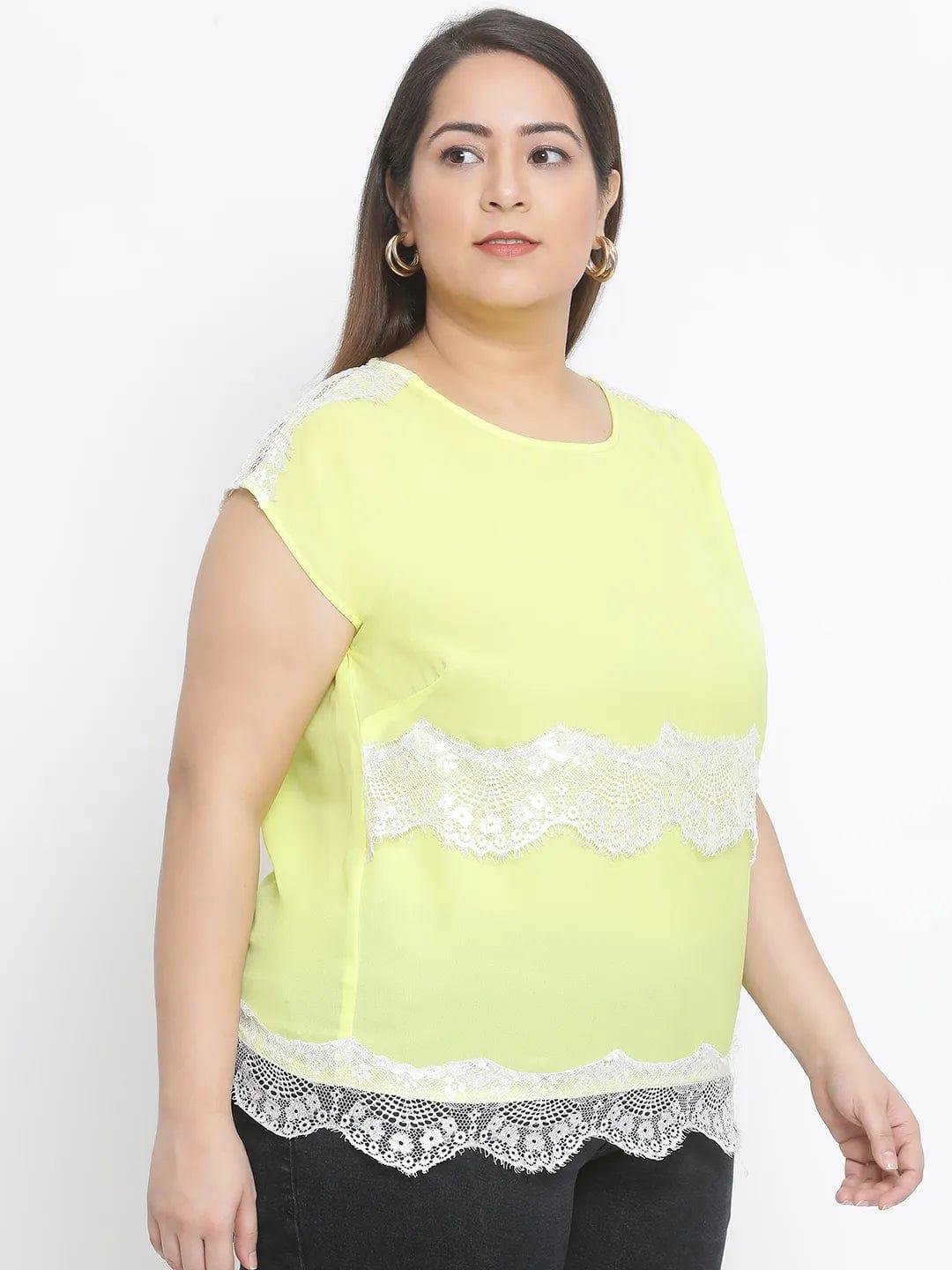 Sunshine Watch Lace Plus Size Women Top