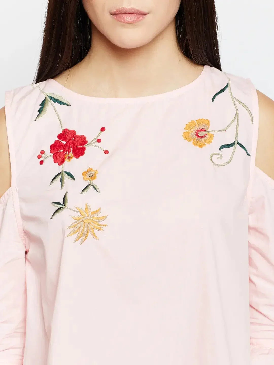 Feminine Pick Embroidered Top - oxolloxo