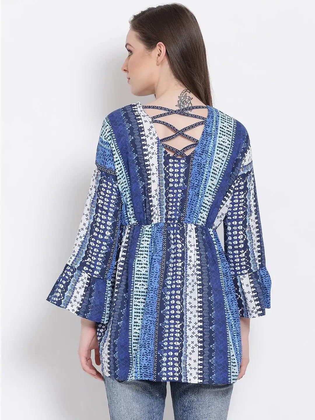 Blue Printed Maternity Top For Expecting Mothers Today