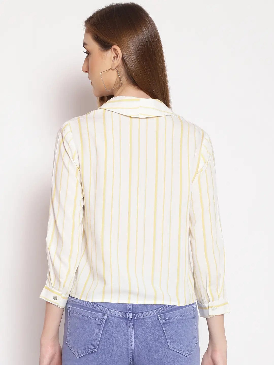Summer Striped Women'S Peter Pan Shirt