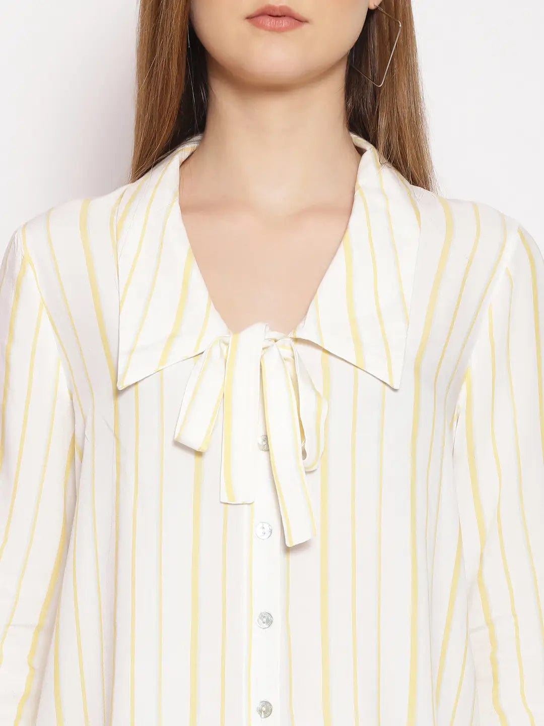 Summer Striped Women'S Peter Pan Shirt