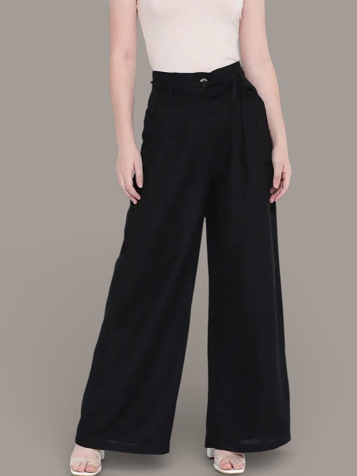 Radiant Black Casual Trousers Women Pant For Everyday Comfort