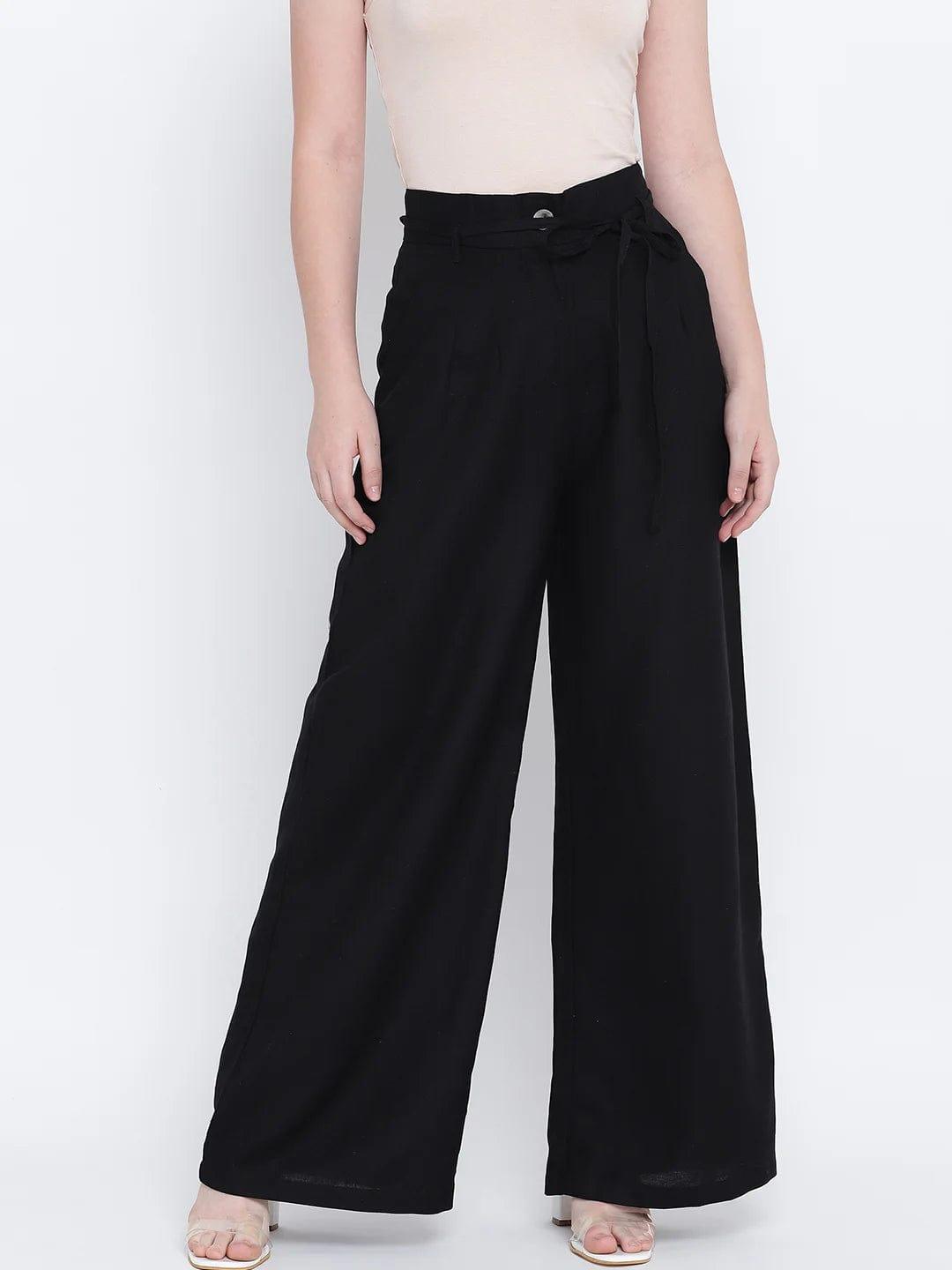 Radiant Black Casual Trousers Women Pant For Everyday Comfort