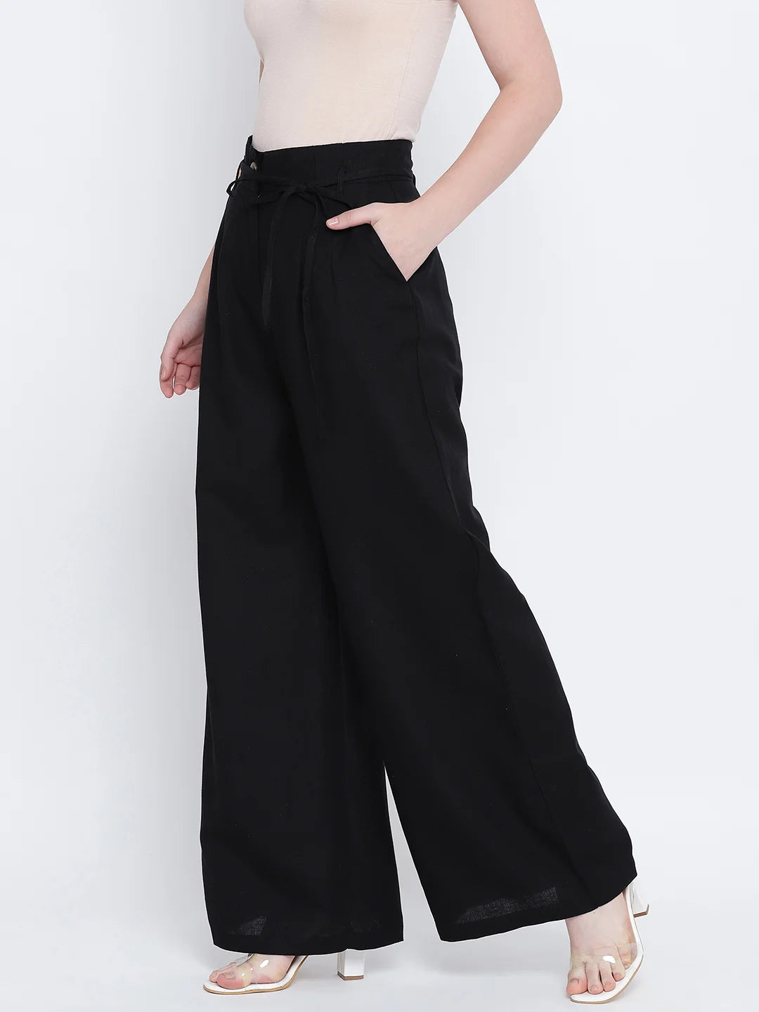 Radiant Black Casual Women Pant For Everyday Comfort