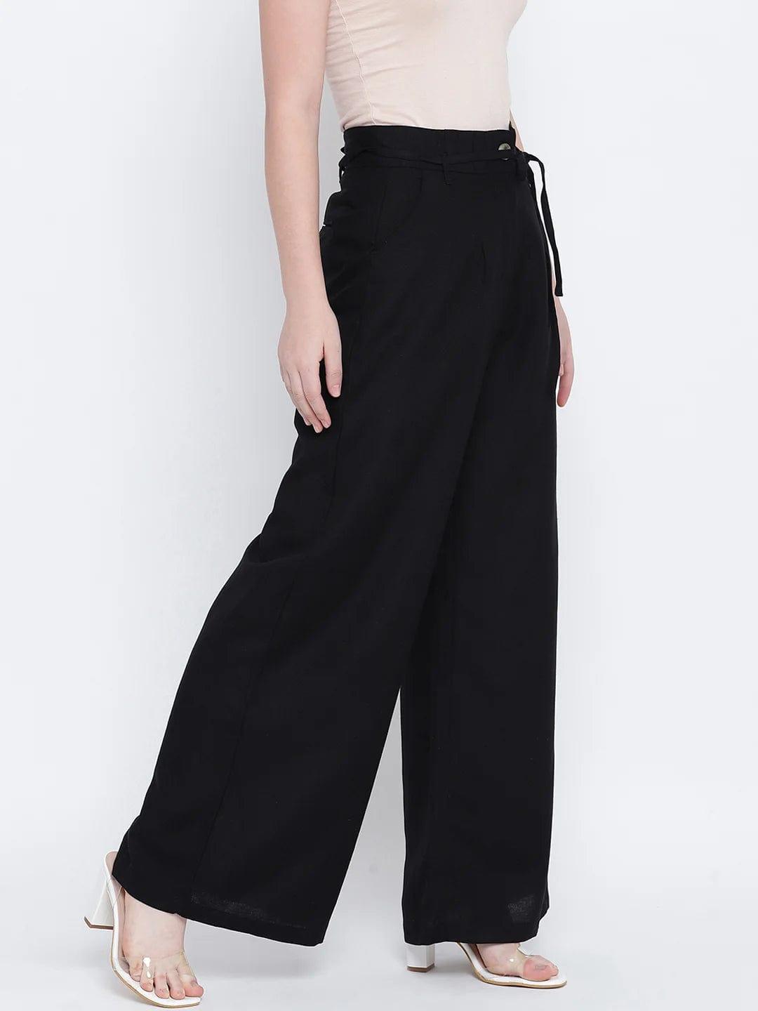 Radiant Black Casual Trousers Women Pant For Everyday Comfort