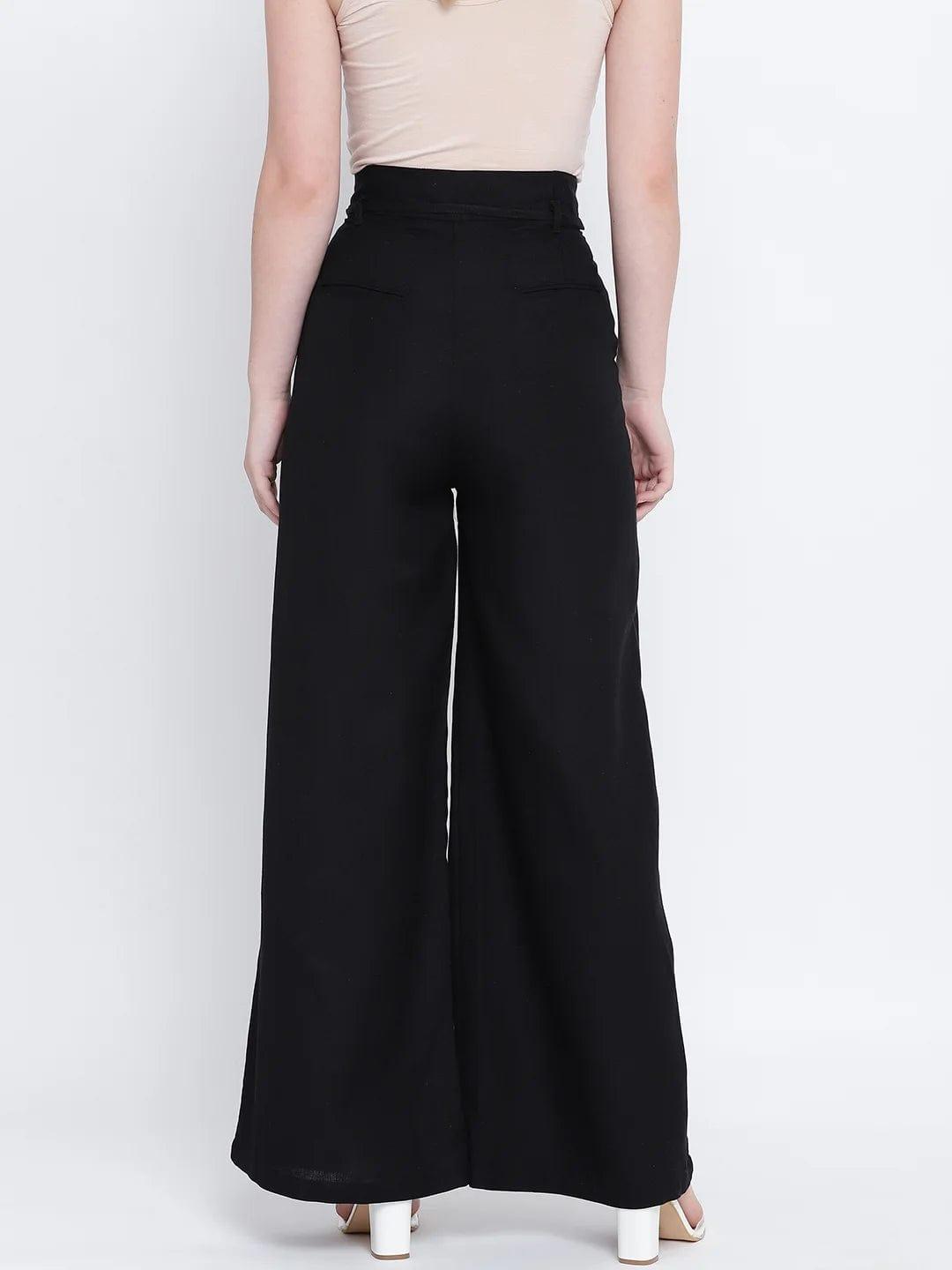 Radiant Black Casual Trousers Women Pant For Everyday Comfort