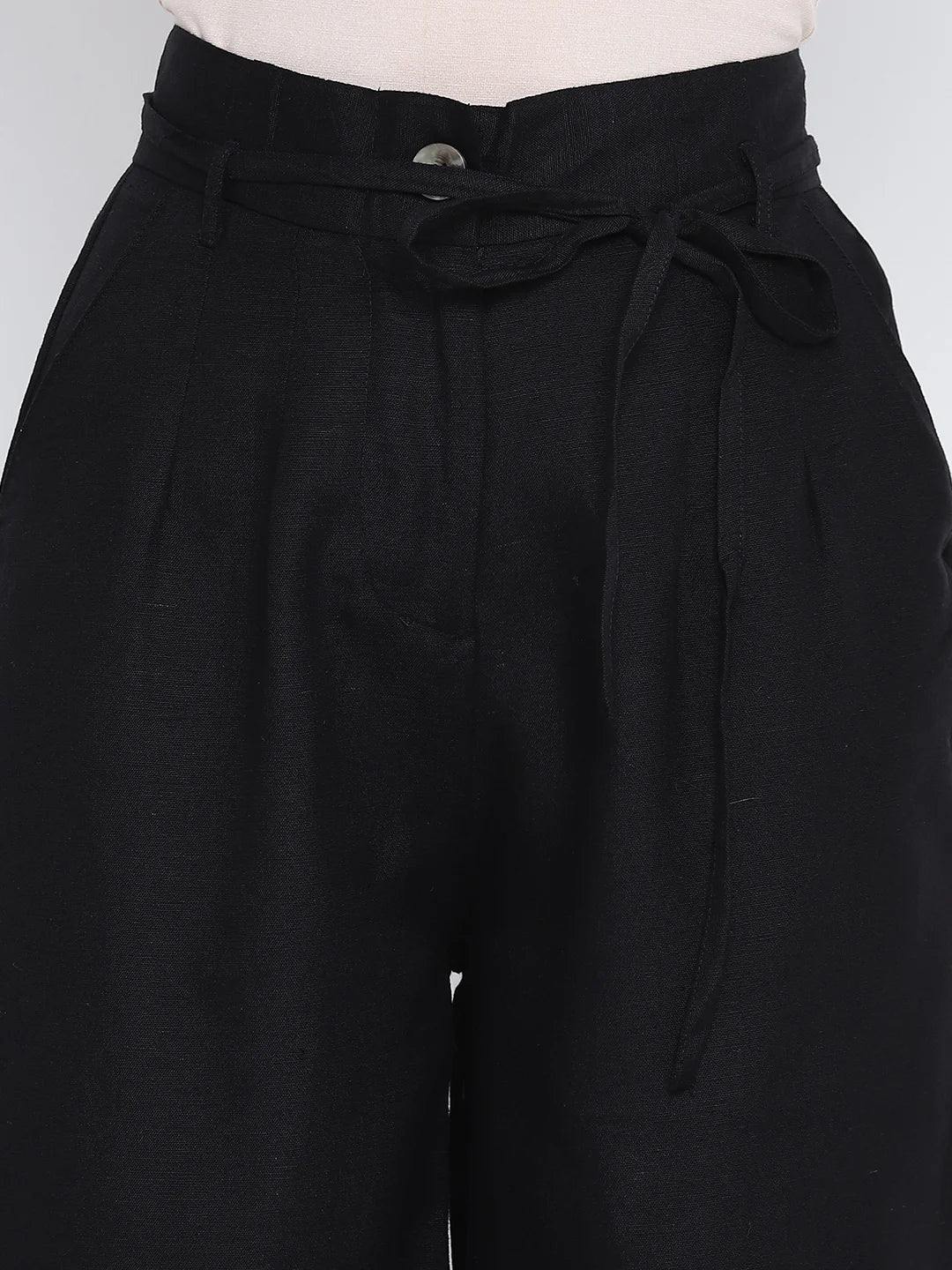 Radiant Black Casual Women Pant For Everyday Comfort