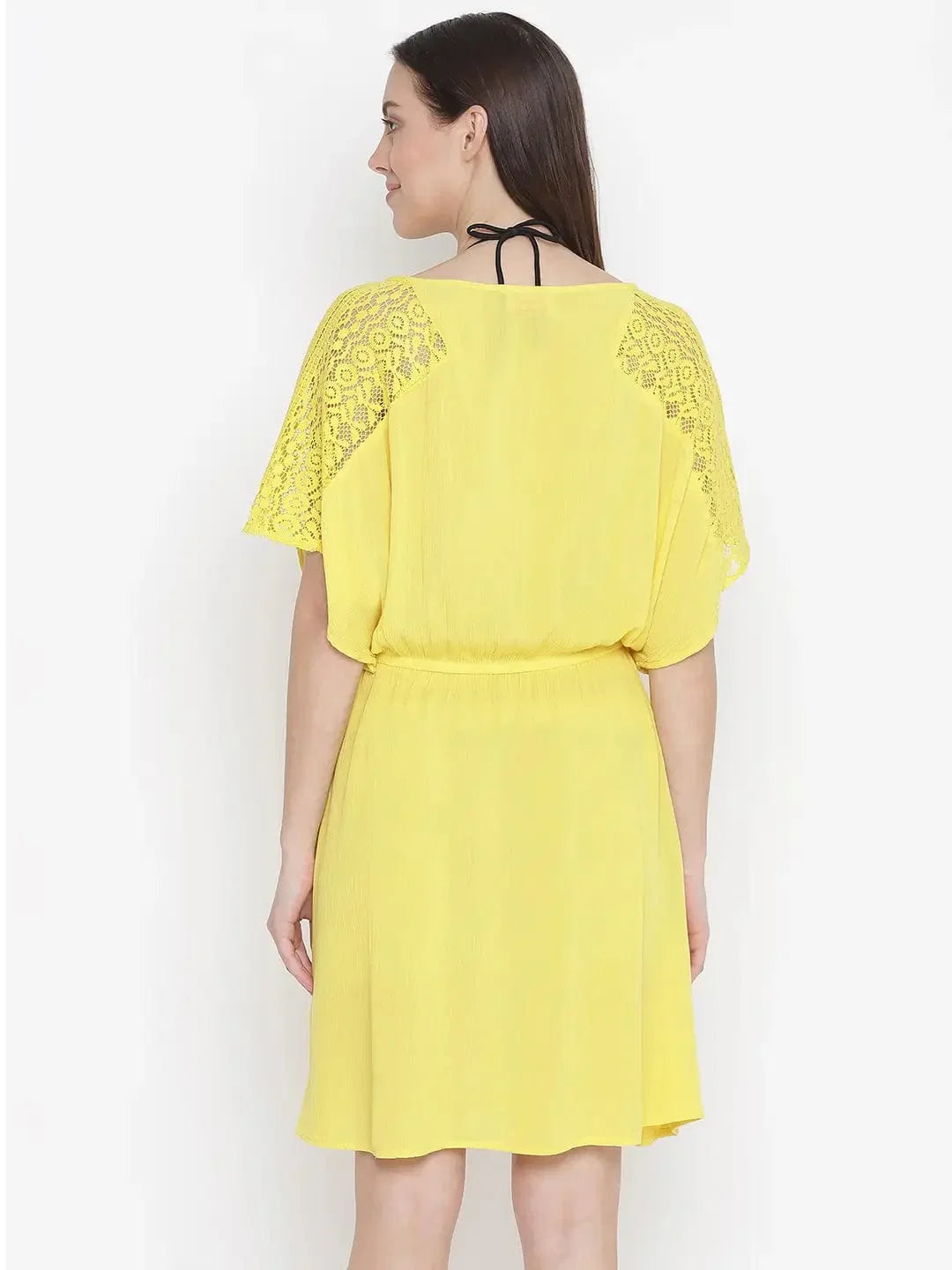 Sunny Hush Yellow Women Nightwear Dress - oxolloxo