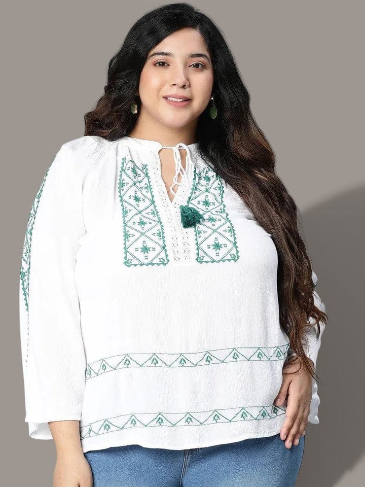 Plus Size White Top