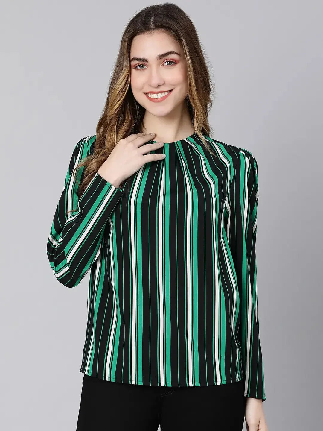 Stripes Fleek Multicolor Women Top - oxolloxo