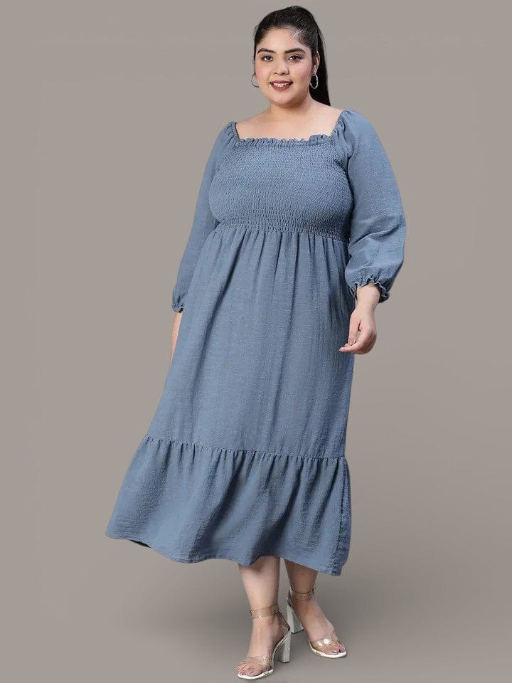 Plus Size Beyond Grey Cotton Dress