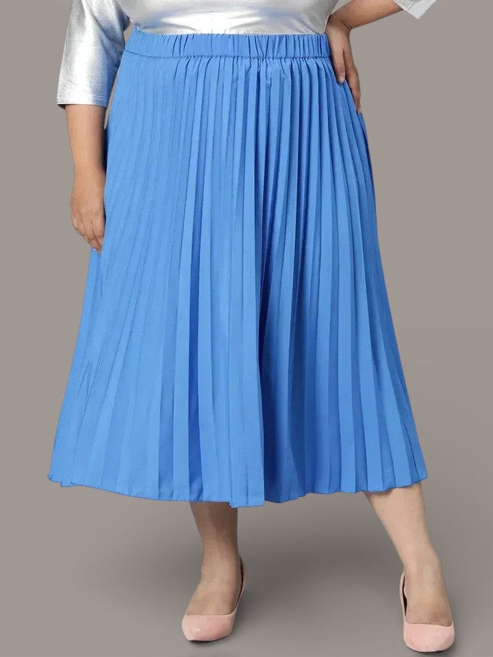 Plus Size Blue Skirt