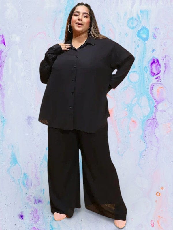 Plus Size Black Co-Ord Set