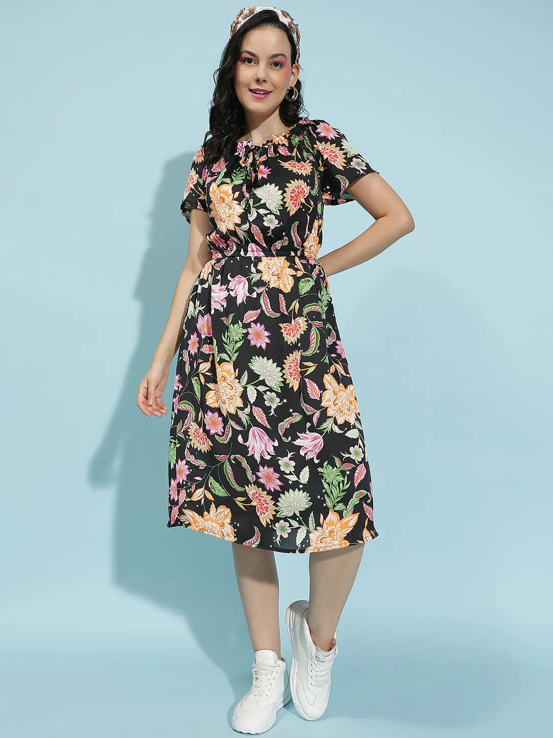 Blossom Floral Print Multicolor Women’s Dress