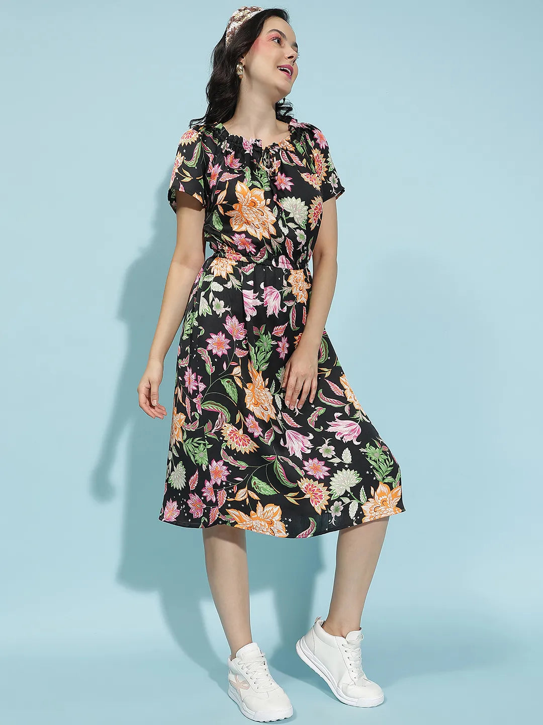 Blossom Floral Print Multicolor Women’s Dress