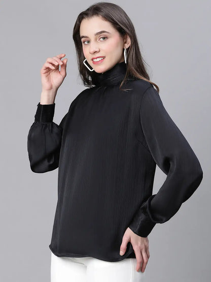 Ideal Black Long Sleeve Women’s Top for Comfort