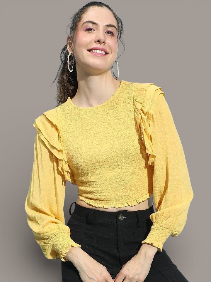 Yellow Crop Top