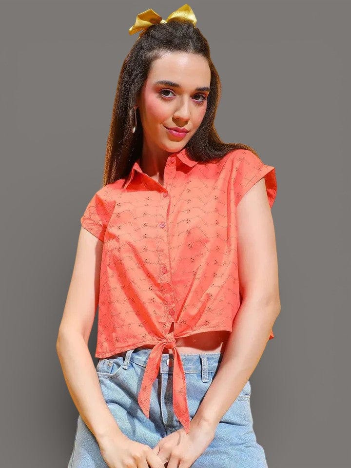 Orange Cotton Shirt