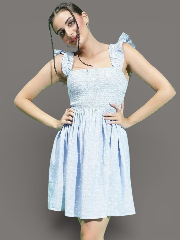 Blue Stripe Cotton Dress