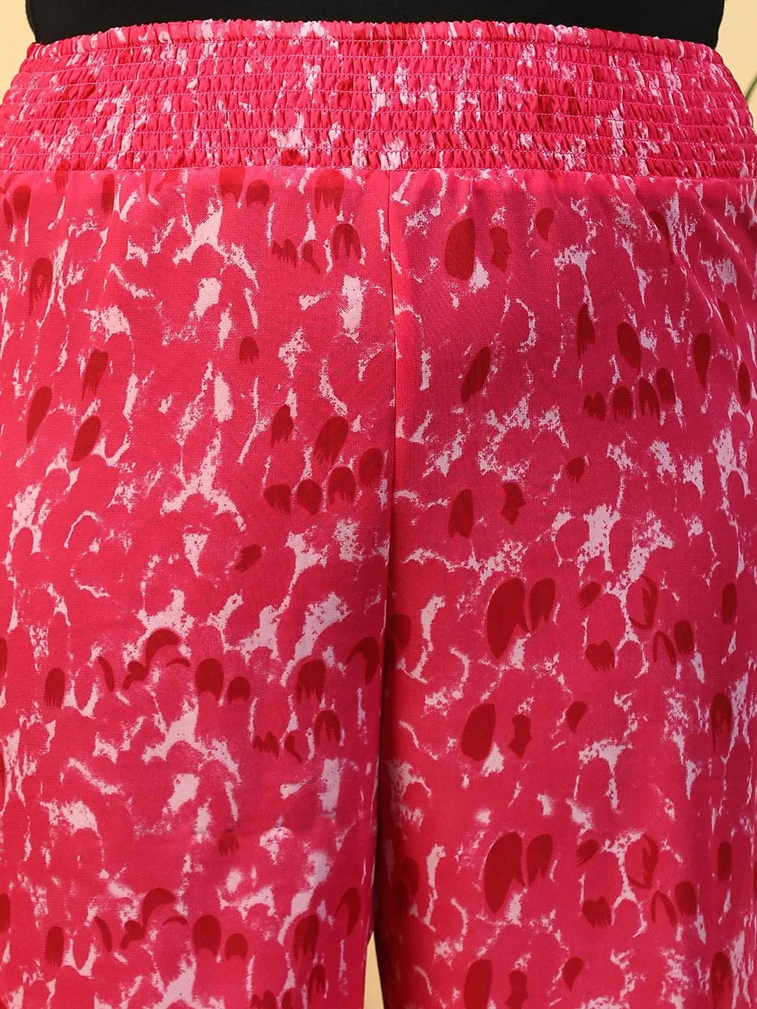 Petal Pink Flared Elasticated Waist Plus Size Women Beachwear Pant