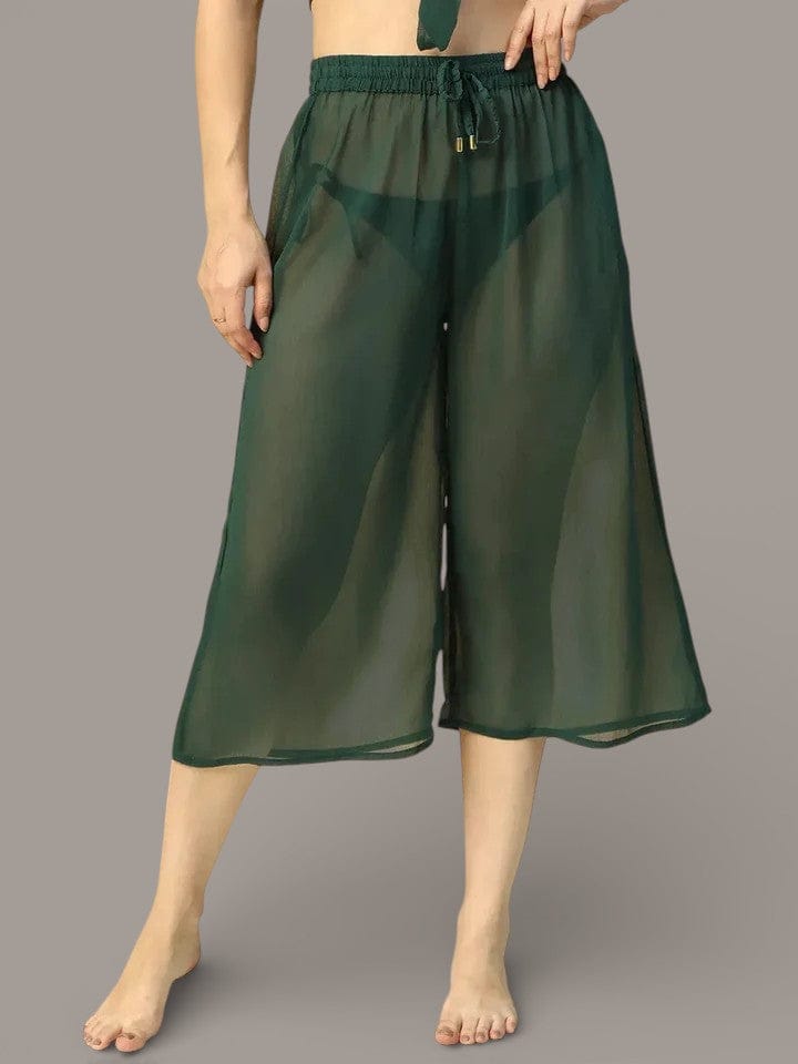 Green Beachwear Culottes