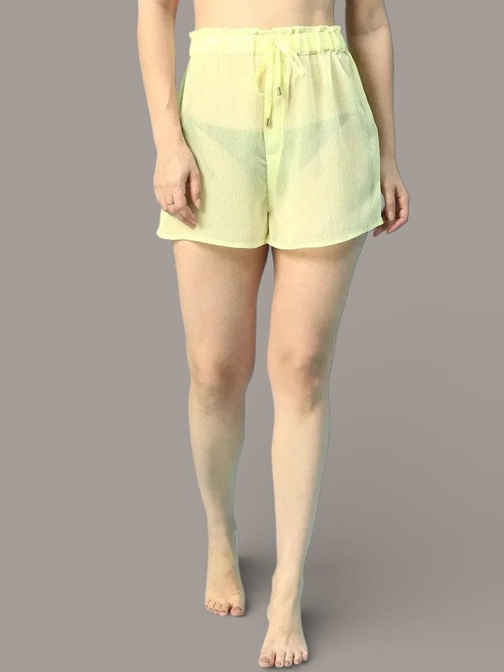 Yellow Beachwear Short